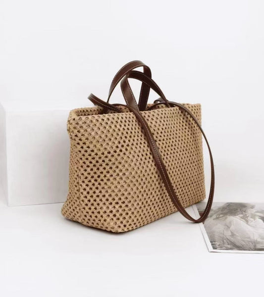 315$ Straw vintage large capacity with shoulder strap